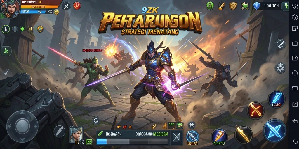 Screenshot gameplay strategi yang mendebarkan di 9ZK.