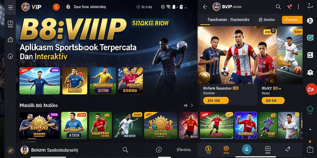 Tampilan menarik dari antarmuka B8VIP dalam taruhan olahraga.
