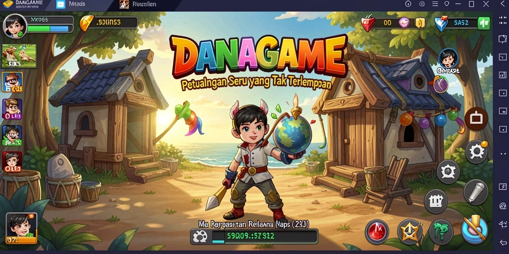 Tampilan gameplay mendebarkan dalam petualangan seru DANAGAME.