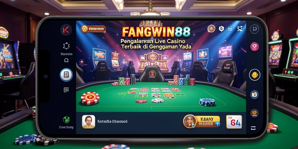Tangkapan layar gameplay FANGWIN88 yang menampilkan dealer langsung dan permainan menarik.