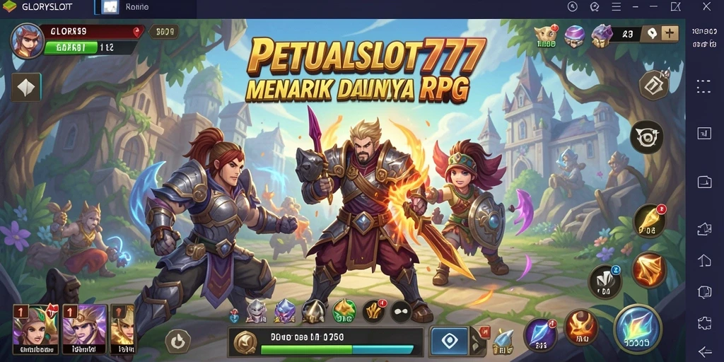 Tampilan gameplay menarik dalam petualangan RPG GLORYSLOT777.