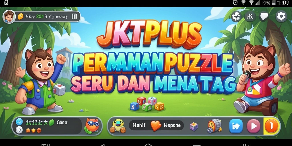Tampilan gameplay JKTPLUS dengan puzzle yang menantang.