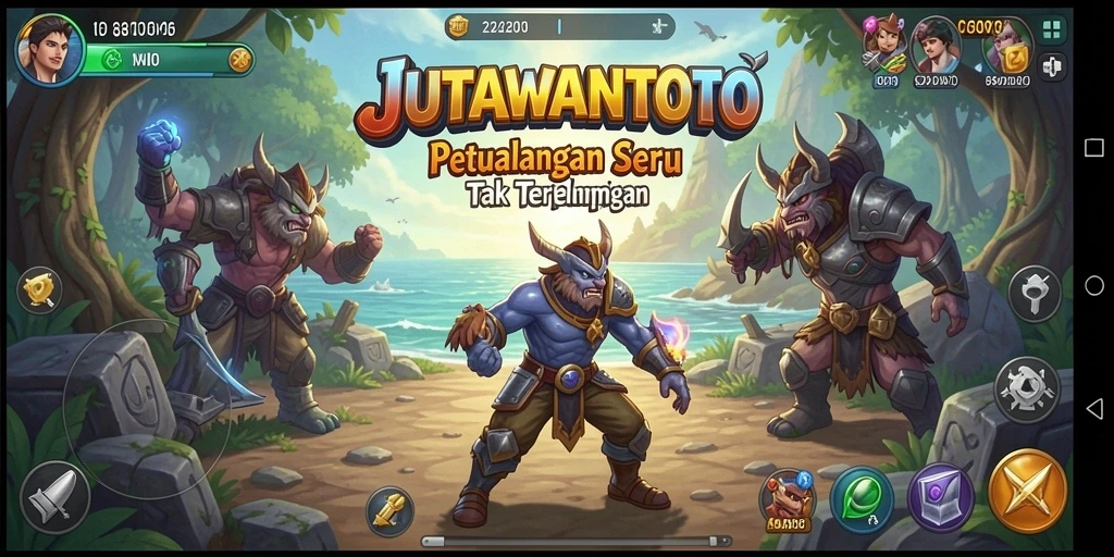 Screenshot gameplay JUTAWANTOTO yang menunjukkan aksi seru dalam petualangan.