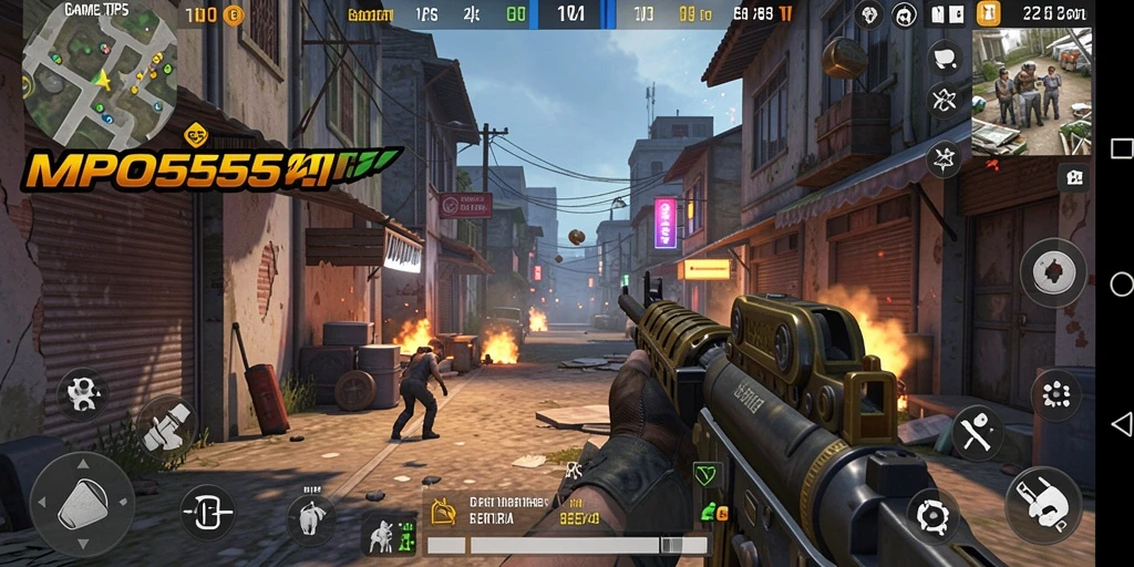Tampilan seru gameplay MPO555 dengan aksi tembak-menembak.