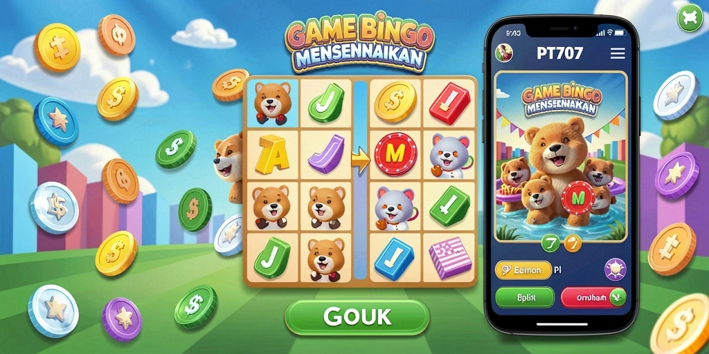 Tampilan gameplay Bingo yang menarik dan interaktif di PT707.