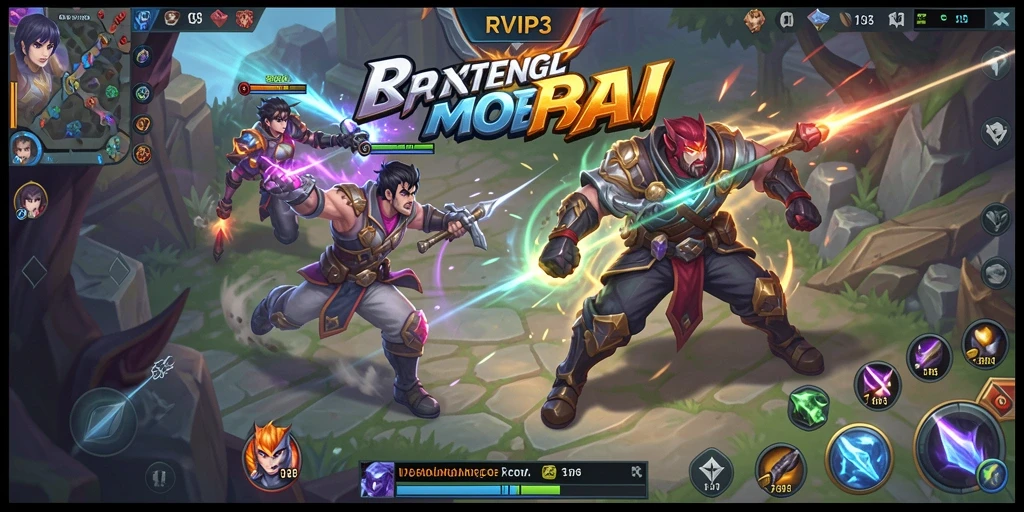 Tampilan gameplay menegangkan dari RVIP3 di pertarungan tim.